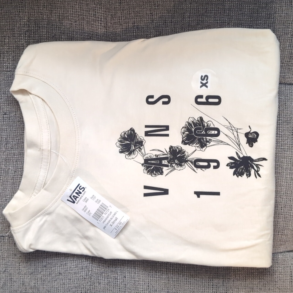 Vans Chasin Blooms Long Sleeve Tee - Cream